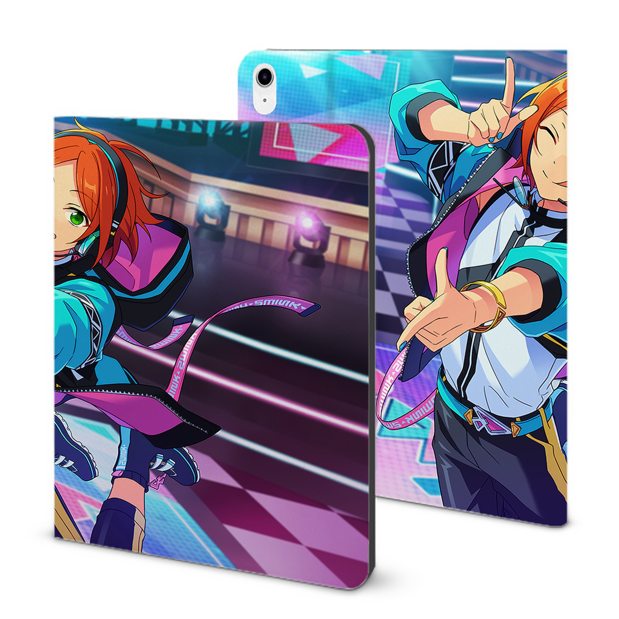（画像用） あんさんぶるスターズ! Ensemble Stars IPad ケース ブック型 PUレザー TPU 耐衝撃 軽量 薄型 ペン収納なし 全面保護 IPad 各モデル対応